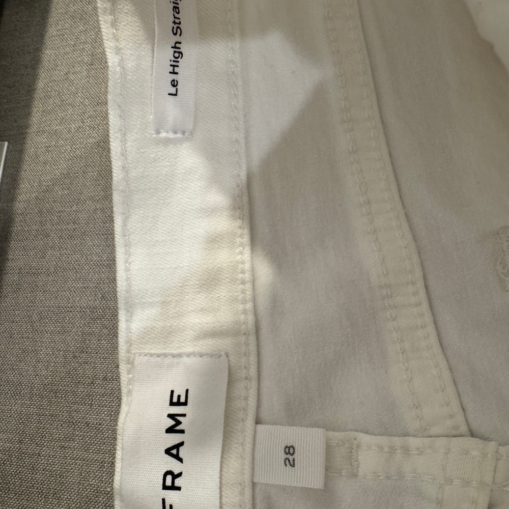 Frame Denim Le High Straight White Jeans - Picture 5 of 5